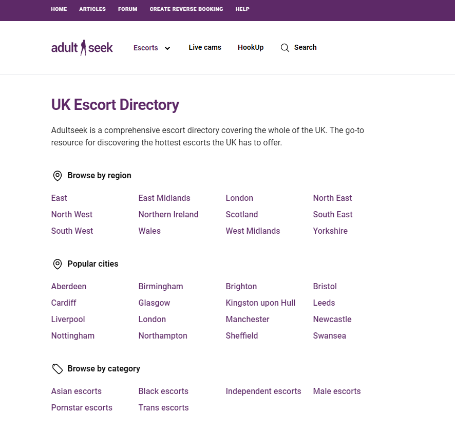 Adult Seek Uk Website