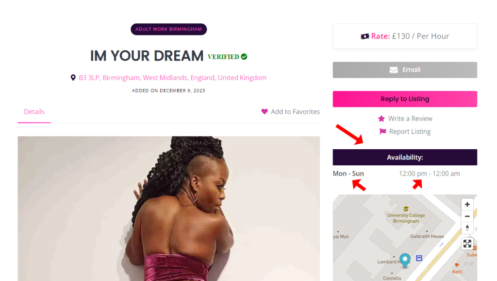 Availability On Listing